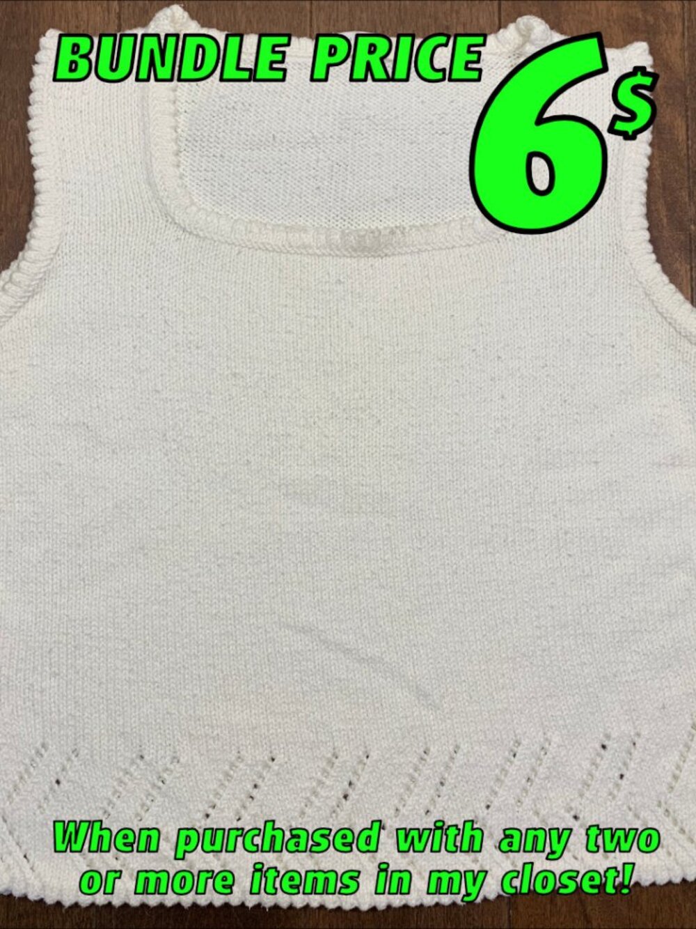 Unique! Handmade Crochet Sleeveless Shirt
